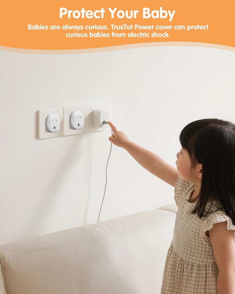 UTRUSTTO Outlet Covers Baby Proofing, 24 Pack Plug Covers Baby Proofing, Outlet Plug Covers for US 3-Prong to Prevent Electric Shock, Outlet Covers for Home, Office, School, Kindergarten, White - Image 5